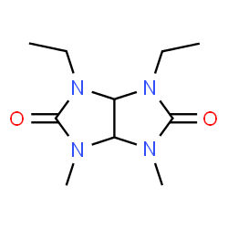 ChemSpider 2D Image | 1,6-Diethyl-3,4-dimethyltetrahydroimidazo[4,5-d]imidazole-2,5(1H,3H)-dione | C10H18N4O2