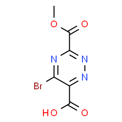 ChemSpider 2D Image | 5-Bromo-3-(methoxycarbonyl)-1,2,4-triazine-6-carboxylic acid | C6H4BrN3O4