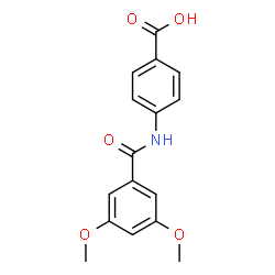 ChemSpider 2D Image | 4-[(3,5-Dimethoxybenzoyl)amino]benzoic acid | C16H15NO5