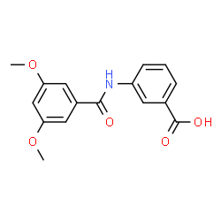 ChemSpider 2D Image | 3-(3,5-dimethoxybenzamido)benzoic acid | C16H15NO5