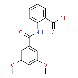 ChemSpider 2D Image | 2-[(3,5-Dimethoxybenzoyl)amino]benzoic acid | C16H15NO5