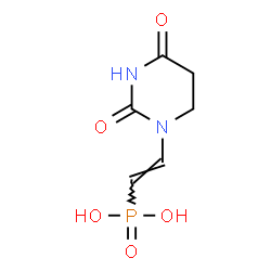 ChemSpider 2D Image | [(E)-2-(2,4-Dioxotetrahydro-1(2H)-pyrimidinyl)vinyl]phosphonic acid | C6H9N2O5P