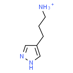 ChemSpider 2D Image | 3-(1H-Pyrazol-4-yl)-1-propanaminium | C6H12N3