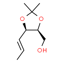 ChemSpider 2D Image | {(4S,5R)-2,2-Dimethyl-5-[(1E)-1-propen-1-yl]-1,3-dioxolan-4-yl}methanol | C9H16O3