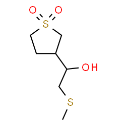 ChemSpider 2D Image | 1-(1,1-Dioxidotetrahydro-3-thiophenyl)-2-(methylsulfanyl)ethanol | C7H14O3S2
