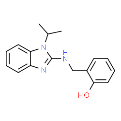 ChemSpider 2D Image | 2-{[(1-Isopropyl-1H-benzimidazol-2-yl)amino]methyl}phenol | C17H19N3O