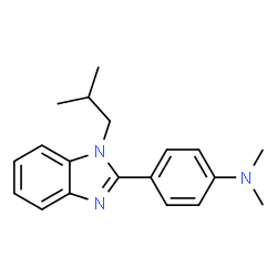 ChemSpider 2D Image | 4-(1-Isobutyl-1H-benzimidazol-2-yl)-N,N-dimethylaniline | C19H23N3