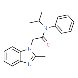 ChemSpider 2D Image | Acetamide, N-isopropyl-2-(2-methylbenzoimidazol-1-yl)-N-phenyl- | C19H21N3O
