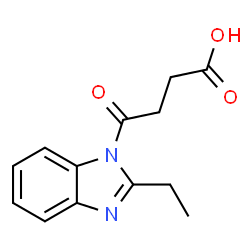 ChemSpider 2D Image | 2-Ethyl-Î³-oxo-1H-benzimidazole-1-butanoic acid | C13H14N2O3