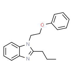 ChemSpider 2D Image | 1-(2-Phenoxyethyl)-2-propyl-1H-benzimidazole | C18H20N2O