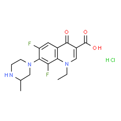 ChemSpider 2D Image | Lomefloxacin hydrochloride | C17H20ClF2N3O3