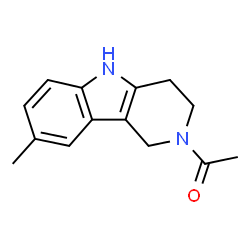 ChemSpider 2D Image | 2-acetyl-8-methyl-2,3,4,5-tetrahydro-1H-pyrido[4,3-b]indole | C14H16N2O