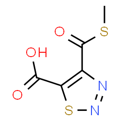 ChemSpider 2D Image | 4-[(Methylsulfanyl)carbonyl]-1,2,3-thiadiazole-5-carboxylic acid | C5H4N2O3S2