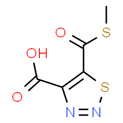 ChemSpider 2D Image | 5-[(Methylsulfanyl)carbonyl]-1,2,3-thiadiazole-4-carboxylic acid | C5H4N2O3S2