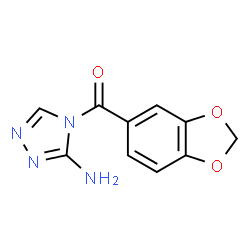 ChemSpider 2D Image | (3-Amino-4H-1,2,4-triazol-4-yl)(1,3-benzodioxol-5-yl)methanone | C10H8N4O3