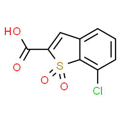 ChemSpider 2D Image | 7-Chloro-1-benzothiophene-2-carboxylic acid 1,1-dioxide | C9H5ClO4S
