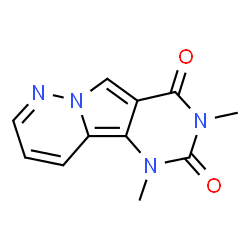 ChemSpider 2D Image | 5H-1,5,7,9a-Tetraazafluorene-6,8-dione, 5,7-dimethyl- | C11H10N4O2