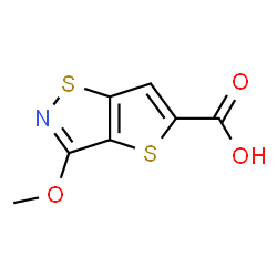 ChemSpider 2D Image | 3-Methoxythieno[2,3-d][1,2]thiazole-5-carboxylic acid | C7H5NO3S2