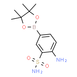 ChemSpider 2D Image | 2-Amino-5-(4,4,5,5-tetramethyl-1,3,2-dioxaborolan-2-yl)benzenesulfonamide | C12H19BN2O4S