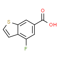 ChemSpider 2D Image | 4-Fluoro-1-benzothiophene-6-carboxylic acid | C9H5FO2S