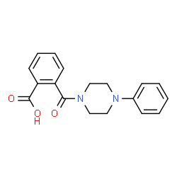 ChemSpider 2D Image | 2-[(4-Phenyl-1-piperazinyl)carbonyl]benzoic acid | C18H18N2O3