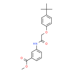 ChemSpider 2D Image | Methyl 3-{[(4-tert-butylphenoxy)acetyl]amino}benzoate | C20H23NO4