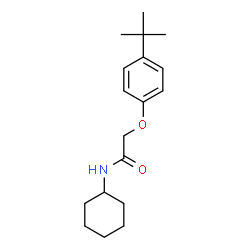 ChemSpider 2D Image | 2-(4-tert-butylphenoxy)-N-cyclohexylacetamide | C18H27NO2