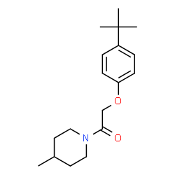 ChemSpider 2D Image | 2-(4-tert-butylphenoxy)-1-(4-methylpiperidin-1-yl)ethanone | C18H27NO2