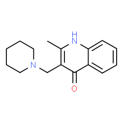 ChemSpider 2D Image | 2-methyl-3-(piperidin-1-ylmethyl)quinolin-4-ol | C16H20N2O