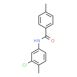 ChemSpider 2D Image | N-(3-Chloro-4-methylphenyl)-4-methylbenzamide | C15H14ClNO