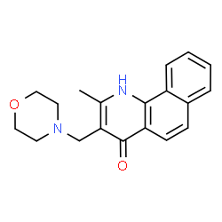 ChemSpider 2D Image | 2-methyl-3-(morpholin-4-ylmethyl)benzo[h]quinolin-4-ol | C19H20N2O2