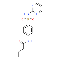 ChemSpider 2D Image | N-[4-(2-Pyrimidinylsulfamoyl)phenyl]butanamide | C14H16N4O3S