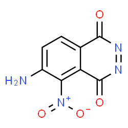 ChemSpider 2D Image | 6-Amino-5-nitro-1,4-phthalazinedione | C8H4N4O4