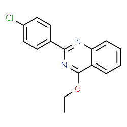 ChemSpider 2D Image | 2-(4-Chlorophenyl)-4-ethoxyquinazoline | C16H13ClN2O