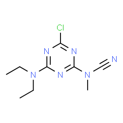 ChemSpider 2D Image | [4-Chloro-6-(diethylamino)-1,3,5-triazin-2-yl]methylcyanamide | C9H13ClN6