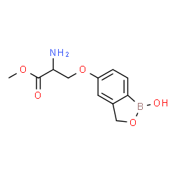 ChemSpider 2D Image | Methyl O-(1-hydroxy-1,3-dihydro-2,1-benzoxaborol-5-yl)serinate | C11H14BNO5