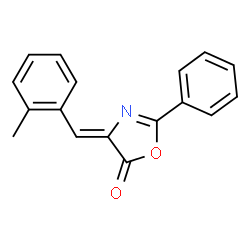 ChemSpider 2D Image | (Z)-4-(2-Methylbenzylidene)-2-phenyloxazol-5(4H)-one | C17H13NO2