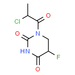 ChemSpider 2D Image | 1-(2-Chloropropanoyl)-5-fluorodihydro-2,4(1H,3H)-pyrimidinedione | C7H8ClFN2O3