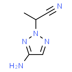 ChemSpider 2D Image | 2-(4-Amino-2H-1,2,3-triazol-2-yl)propanenitrile | C5H7N5