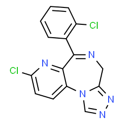 ChemSpider 2D Image | zapizolam | C15H9Cl2N5