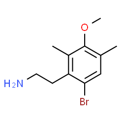 ChemSpider 2D Image | 2-(6-Bromo-3-methoxy-2,4-dimethylphenyl)ethanamine | C11H16BrNO