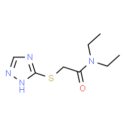 ChemSpider 2D Image | N,N-Diethyl-2-(1H-1,2,4-triazol-5-ylsulfanyl)acetamide | C8H14N4OS