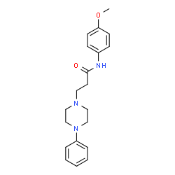 ChemSpider 2D Image | N-(4-Methoxyphenyl)-3-(4-phenyl-1-piperazinyl)propanamide | C20H25N3O2