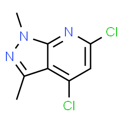 ChemSpider 2D Image | 4,6-Dichloro-1,3-dimethyl-1H-pyrazolo[3,4-b]pyridine | C8H7Cl2N3