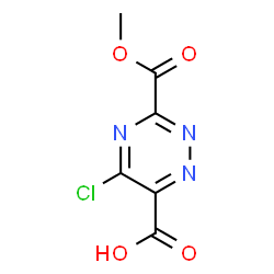 ChemSpider 2D Image | 5-Chloro-3-(methoxycarbonyl)-1,2,4-triazine-6-carboxylic acid | C6H4ClN3O4