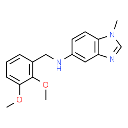 ChemSpider 2D Image | N-(2,3-Dimethoxybenzyl)-1-methyl-1H-benzimidazol-5-amine | C17H19N3O2