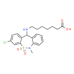 ChemSpider 2D Image | Tianeptine | C21H25ClN2O4S
