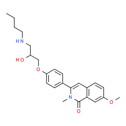 ChemSpider 2D Image | 3-{4-[3-(Butylamino)-2-hydroxypropoxy]phenyl}-7-methoxy-2-methyl-1(2H)-isoquinolinone | C24H30N2O4
