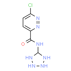 ChemSpider 2D Image | 6-Chloro-N-(5-tetrazolidinyl)-3-pyridazinecarboxamide | C6H8ClN7O