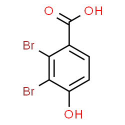 ChemSpider 2D Image | 2,3-Dibromo-4-hydroxybenzoic acid | C7H4Br2O3